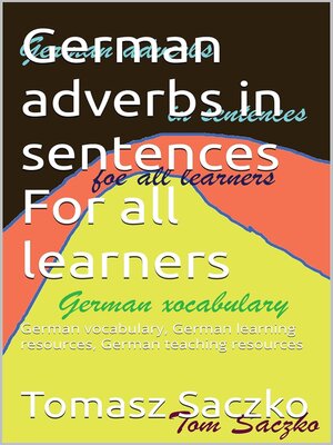 cover image of German adverbs in sentences For all learners